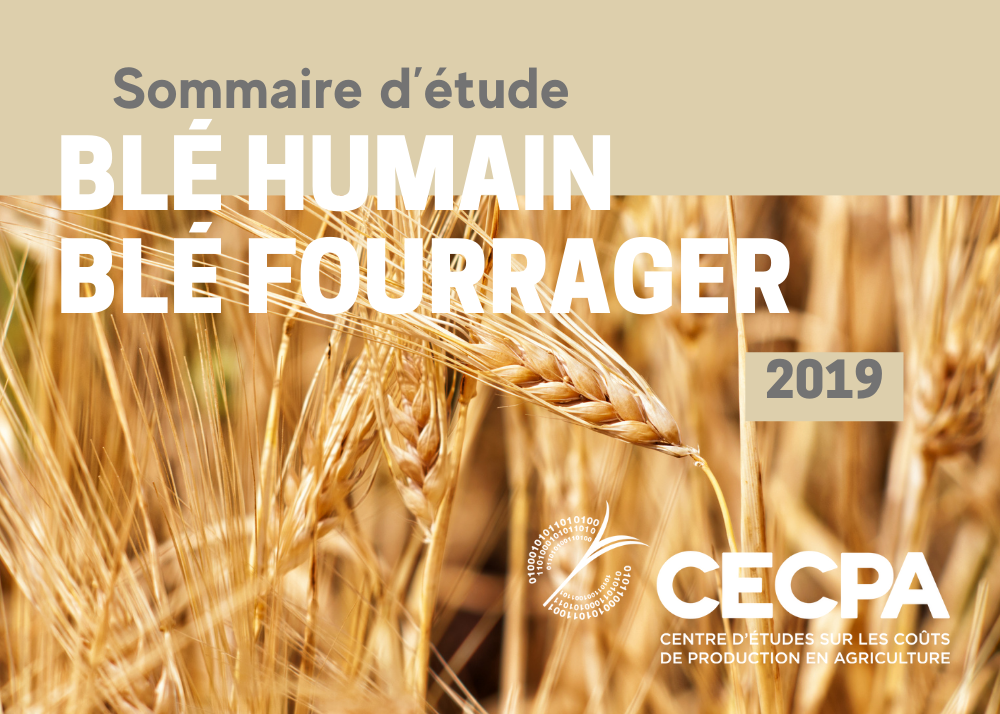 Études de coûts de production : SOMMAIRE - COÛT DE PRODUCTION - BLÉ 2019